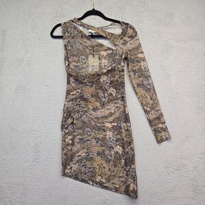 Dolls Kill Dress Womens‎ 10 Fairy Grunge Whimsigoth Mesh Floral Asymetrical Mini